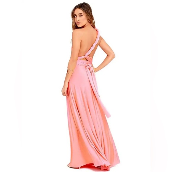 Peachy Pink Convertible Dress (Size S) - Picture 2 of 3